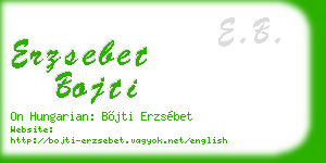 erzsebet bojti business card