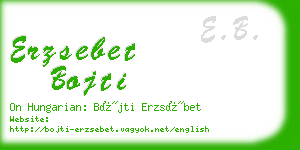 erzsebet bojti business card